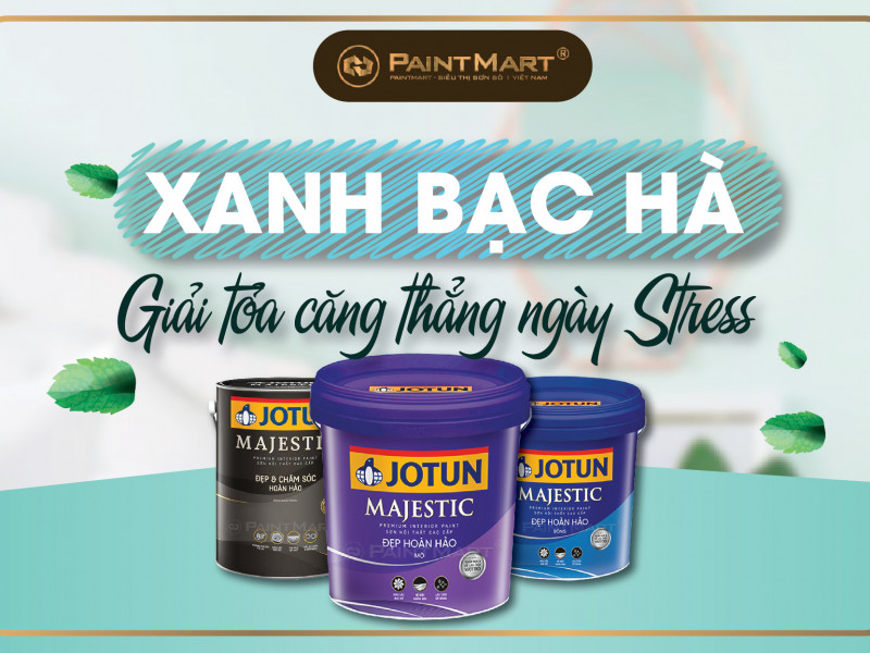 Sơn nhà màu xanh bạc hà mát lạnh giải tỏa căng thẳng ngày stress