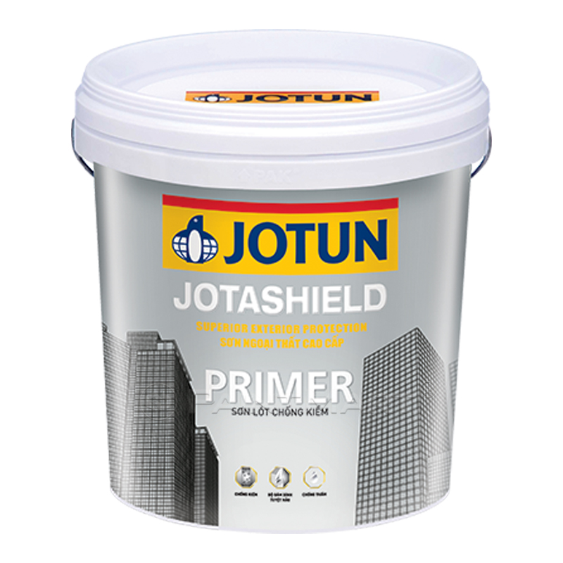 Jotun Jotashield Primer là sản phẩm sơn lót chuyên dụng cho ngoại thất, giúp bảo vệ tường và tăng độ bền của lớp sơn phủ. Hình ảnh liên quan sẽ giúp bạn hiểu rõ hơn về tính năng và hiệu quả của sản phẩm này trên các công trình khác nhau.